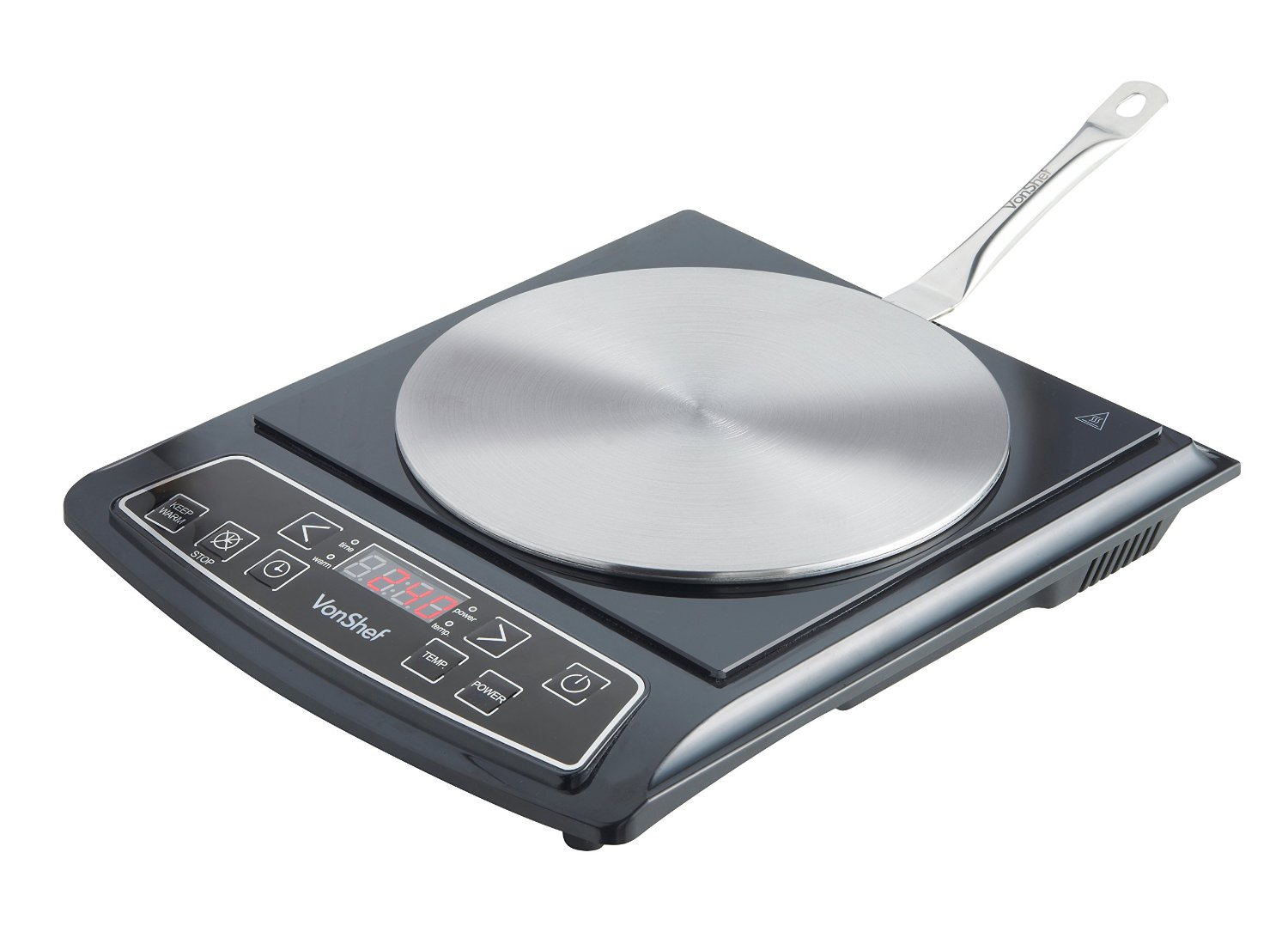 UPROMAX 8″ Induction Cooktop Converter Disc – Aluminum & Stainless – Use Any Cookware On Induction