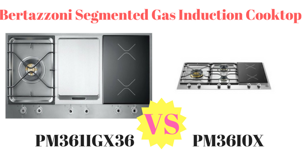 Bertazzoni Segmented Gas Induction Cooktop Pm361igx Vs Pm363i0x