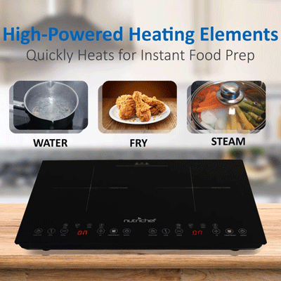 Nutrichef Pkstind48 Portable Dual Induction Cooker For More