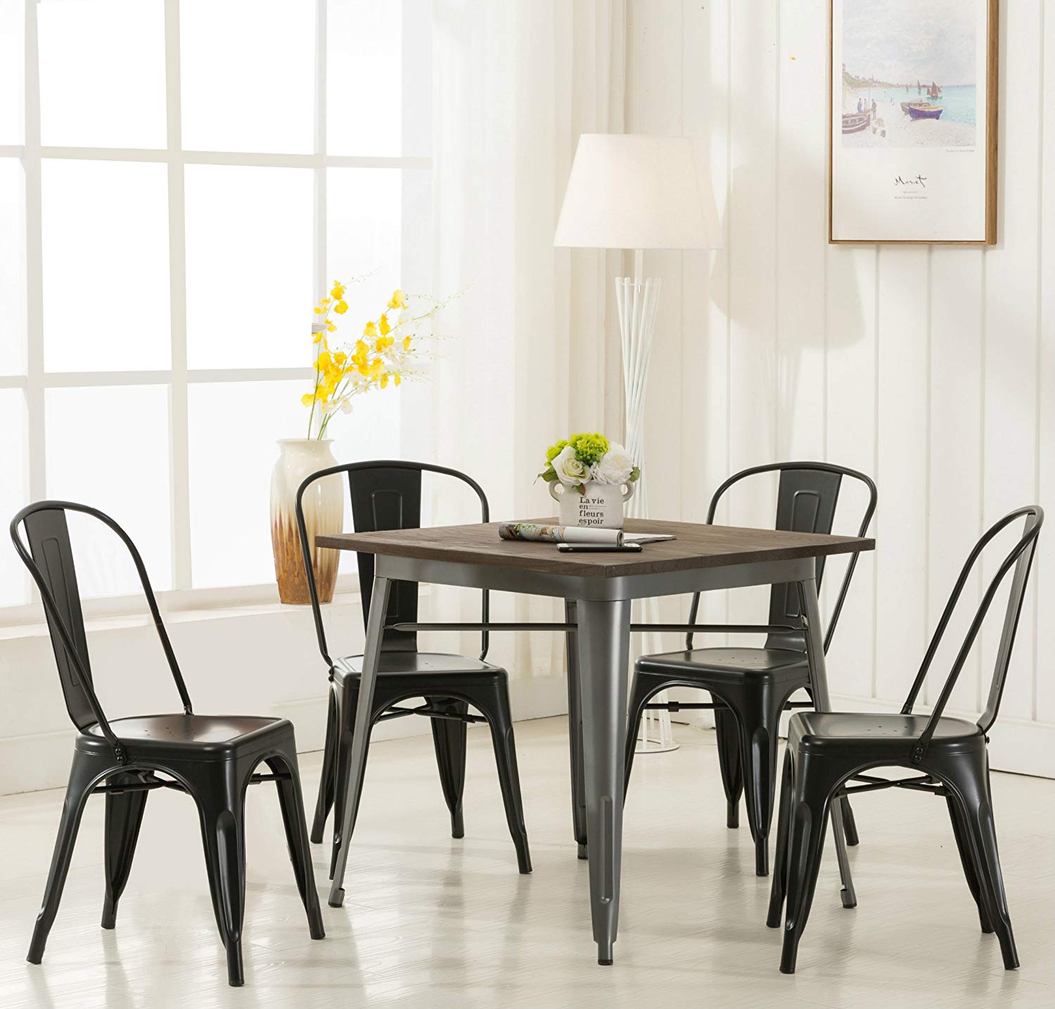 5 Best Industrial Kitchen Table and Chairs Set with Reviews