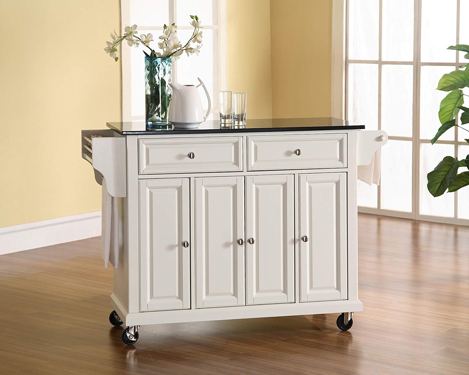 kitchen island with wheels expandable table